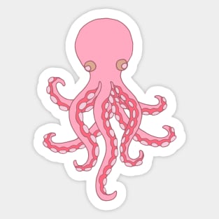 OCTOPUS GARDEN Pink Undersea Ocean Creature Tentacles - UnBlink Studio by Jackie Tahara Sticker